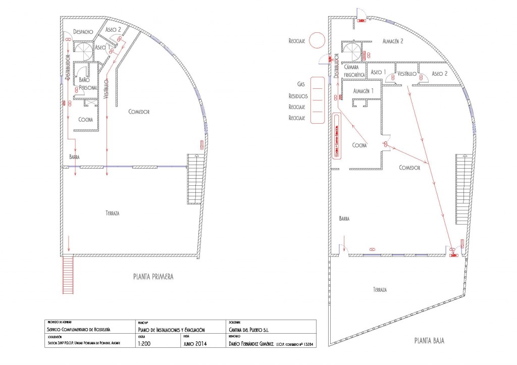 Plano en Planta. Instalaciones